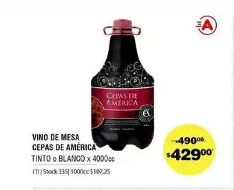 Atomo Conviene Vino De Mesa Cepas De América x 400cc oferta