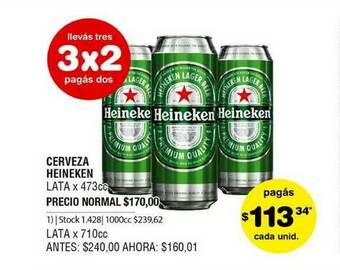 Atomo Conviene Cerveza Heineken x 473cc oferta