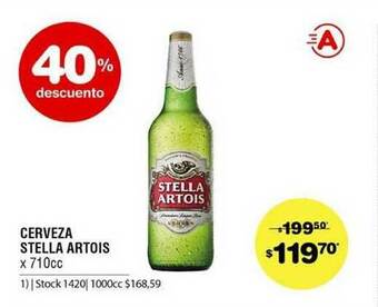 Atomo Conviene Cerveza Stella Artois x 710cc oferta