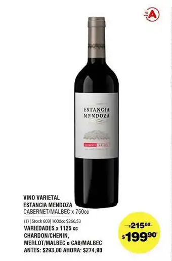 Atomo Conviene Vino Varietal Estancia Mendoza x 750cc oferta