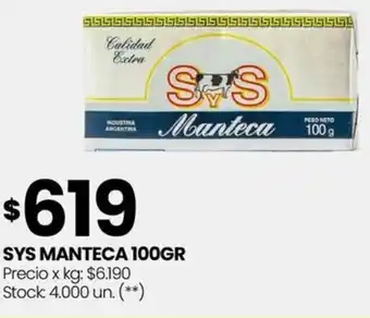 Changomas SYS MANTECA 100GR oferta