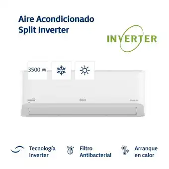 Frávega Aire Acondicionado Split Frío/Calor BGH Silent Air Inverter 3000F 3500W BSI35WCGT oferta