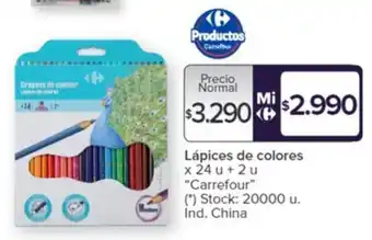 Carrefour Carrefour Lápices de colores x 24u + 2u oferta