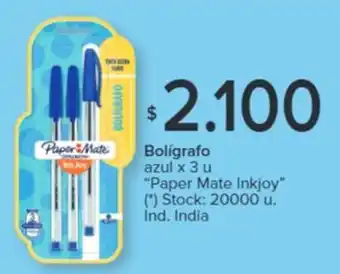 Carrefour Bolígrafo azul x 3u oferta