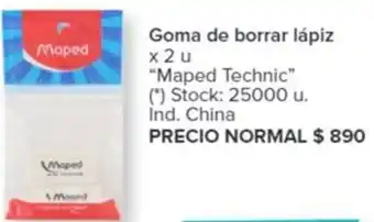 Carrefour Goma de borrar lápiz x 2u oferta