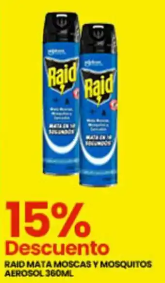 Punto Mayorista RAID MATA MOSCAS Y MOSQUITOS AEROSOL 360ML oferta