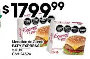 Diarco Medallón de Carne PATY EXPRESS x 4UN oferta