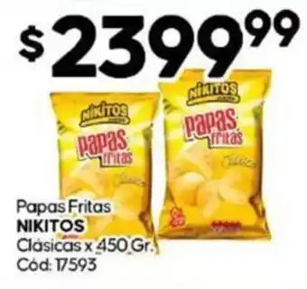Diarco Papas Fritas NIKITOS Clásicas x 450gr oferta