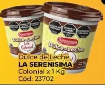 Diarco Dulce de Leche LA SERENISIMA Colonial x 1kg oferta