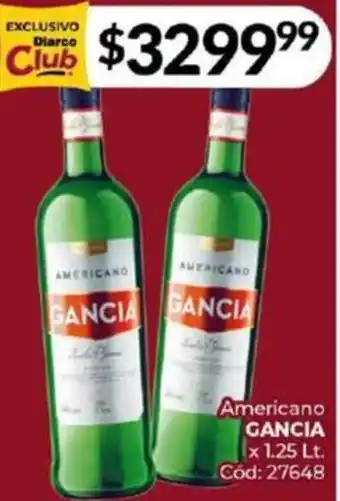 Diarco Americano GANCIA x 1,25lt oferta