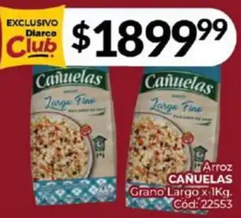 Diarco Arroz CAÑUELAS Grano Largo x 1kg oferta
