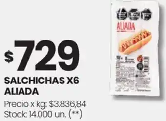 Changomas SALCHICHAS X6 ALIADA oferta