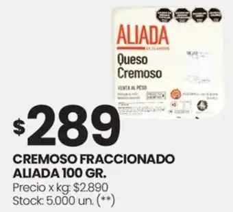Changomas CREMOSO FRACCIONADO ALIADA 100GR oferta