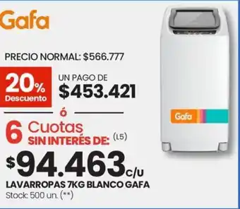Changomas Gafa LAVARROPAS 7KG BLANCO oferta