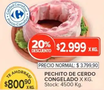 Carrefour PECHITO DE CERDO CONGELADO X KG oferta