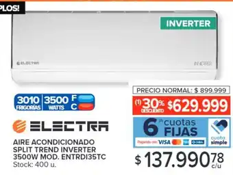 Carrefour AIRE ACONDICIONADO SPLIT TREND INVERTER 3500W MOD. ENTRDI35TC oferta