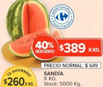 Carrefour SANDÍA X KG oferta
