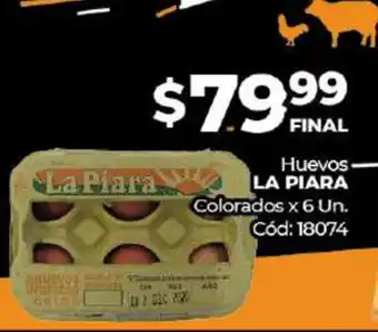 Diarco La Piara Huevos Colorados x 6un oferta