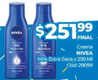 Diarco Nivea Crema Milk Extra Seca x 250ml oferta