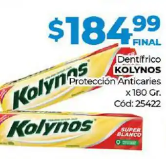 Diarco Kolynos Dentrifico Protección Anticaries x 180gr oferta