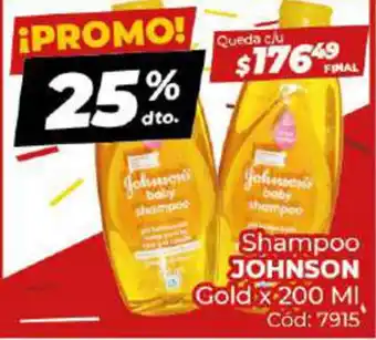 Diarco Johnson Shampoo Gold x 200ml oferta