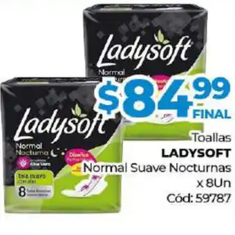 Diarco Ladysoft Toallas Normal Suave Nocturnas x 8un oferta
