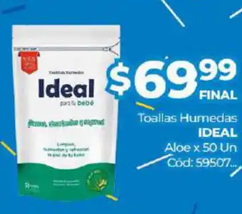 Diarco Ideal Toallas Humedas Aloe x 50un oferta