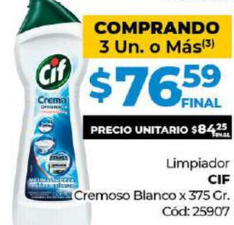 Diarco CIF Limpiador Cremoso Blanco x 375gr oferta