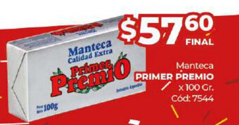 Diarco Primer Premio Manteca x 100gr oferta