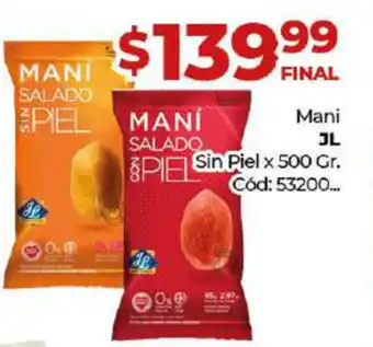 Diarco JL Mani Sin Piel x 500gr oferta
