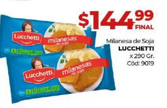 Diarco Lucchetti Milanesa de Soja x 290gr oferta