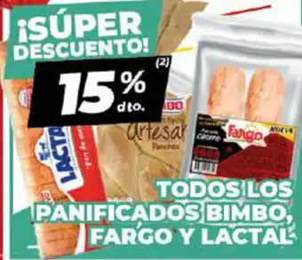 Diarco Todos Los Panificados Bimbo Fargo Y lactal oferta
