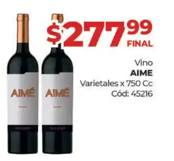 Diarco Aime Vino Varietales x 750cc oferta