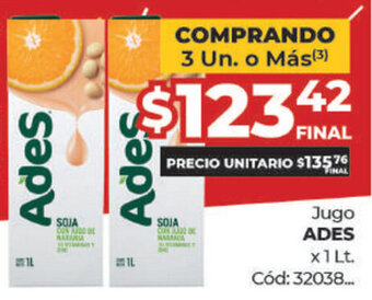 Diarco Ades Jugo x 1lt oferta