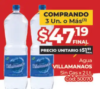 Diarco Villamanaos Agua Sin Gas x 2lt oferta
