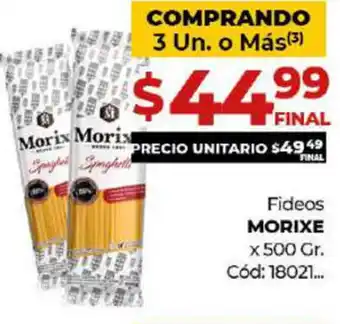 Diarco Morixe Fideos 500gr oferta