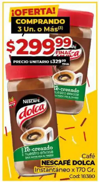 Diarco Nescafé Dolca Caf Instantaneo x 170gré oferta