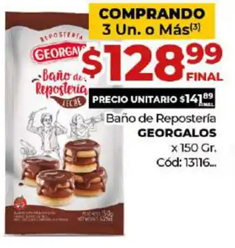 Diarco Georgalos Baño de reposteria x 150gr oferta