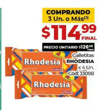 Diarco Rhodesia Galletitas x 4un oferta