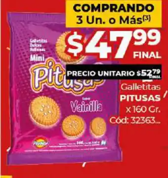 Diarco Pitusas Galletitas 160grs oferta