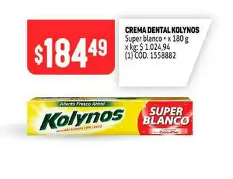 Makro Kolynos Crema Dental x 180g oferta