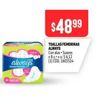 Makro Always Toallas Femeninas x8u oferta