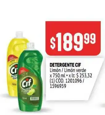 Makro Cif Detergente x 750ml oferta