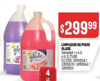 Makro Glade Limpiador De Pisos x4lt oferta