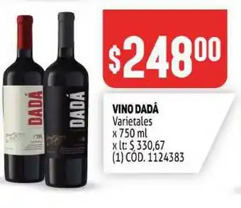 Makro Dadá Vino x 750ml oferta