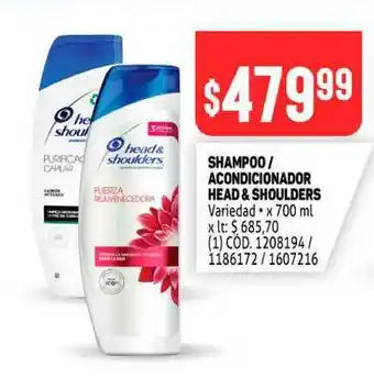 Makro Head & Shoulders Shampoo Acondicionador x 700ml oferta