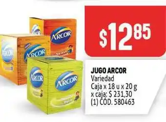 Makro Arcor Jugo x 18u x 20g oferta