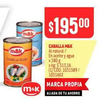 Makro M&k Caballa x 380g oferta