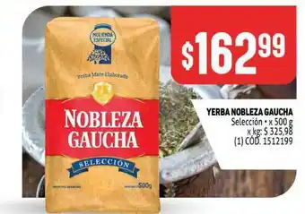 Makro Yerba Nobleza Gaucha x 500g oferta