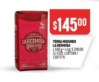 Makro La Hermosa Yerba Misiones x 500g oferta